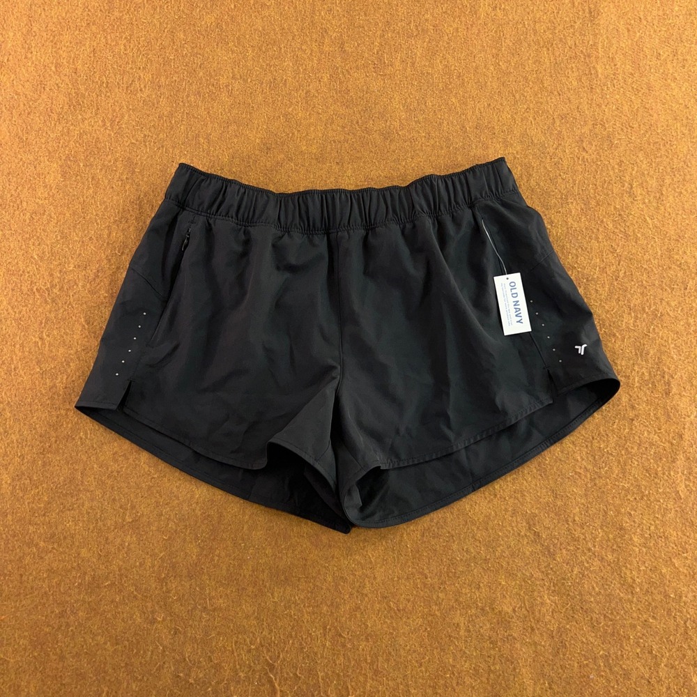 Old Navy Womens M Black Active Quick Dry 3" Inseam Running Shorts NWT